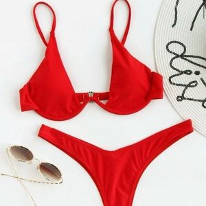 Red bathing suit